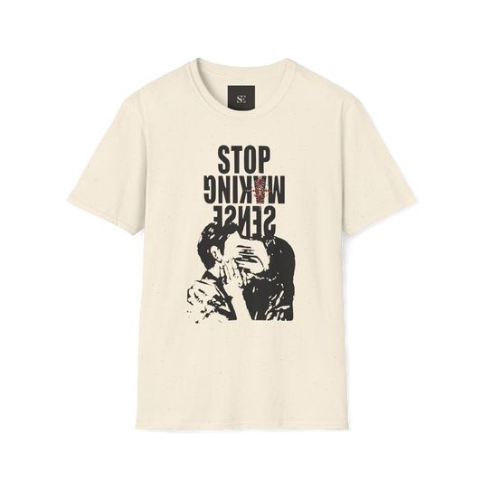 Stop Making Sense T-Shirt | Retro Kiss Silhouette, Band Lyric Tee