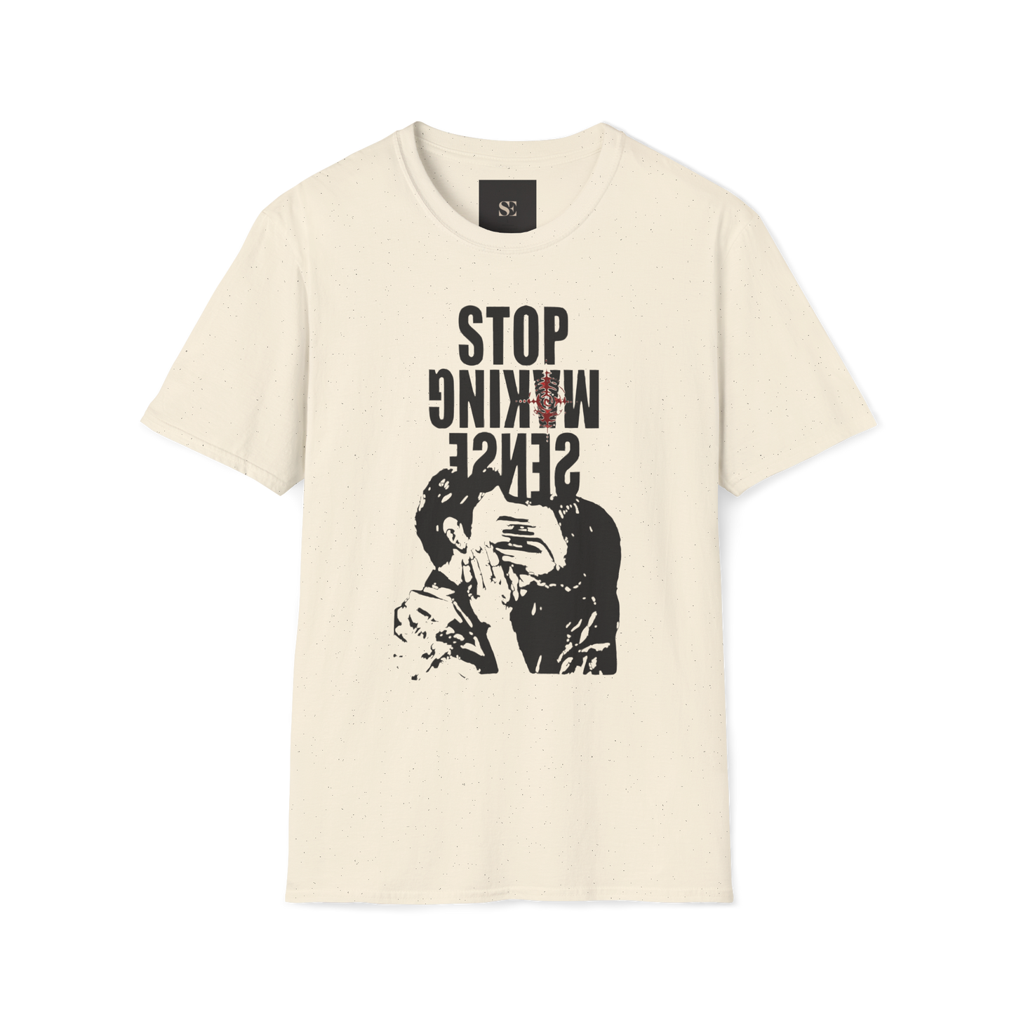 Stop Making Sense T-Shirt | Retro Kiss Silhouette, Band Lyric Tee