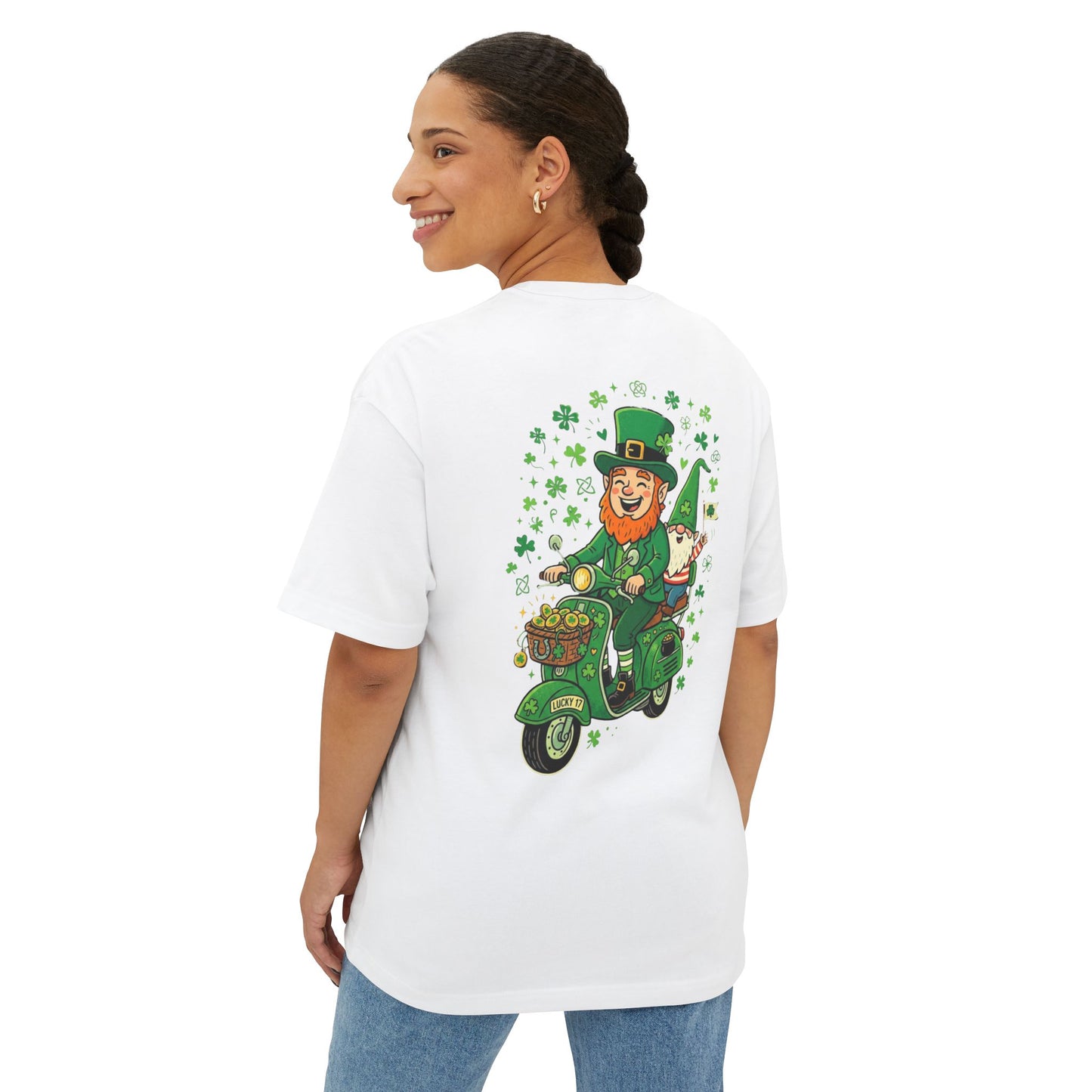 Leprechaun on Vespa Tee | St. Patrick's Day Shamrock Scooter Shirt