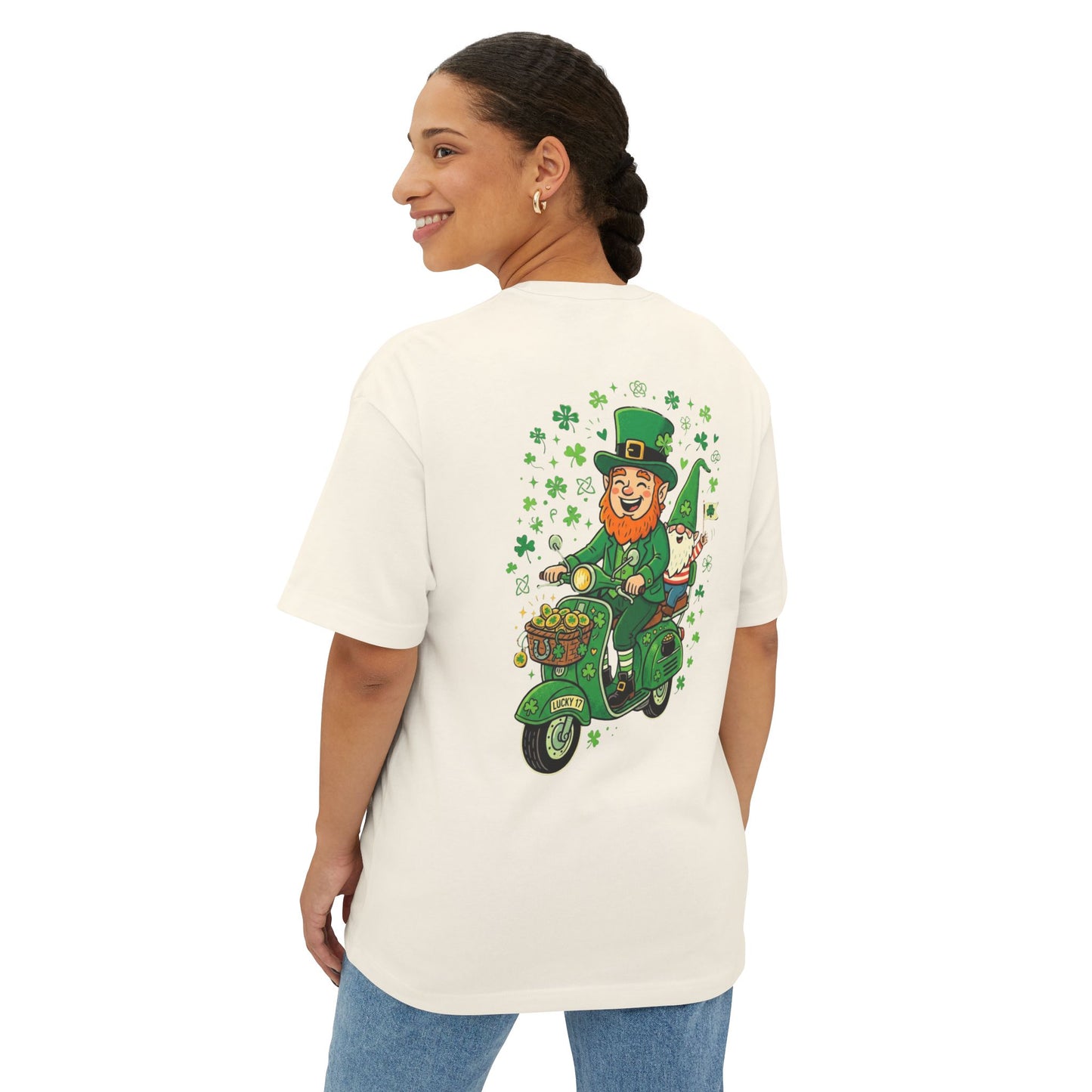 Leprechaun on Vespa Tee | St. Patrick's Day Shamrock Scooter Shirt