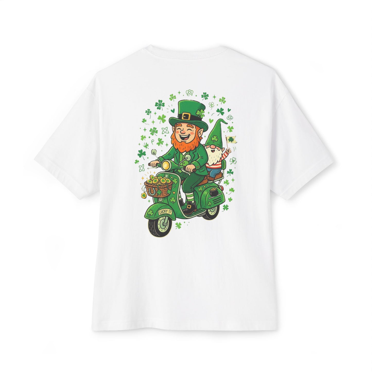 Leprechaun on Vespa Tee | St. Patrick's Day Shamrock Scooter Shirt