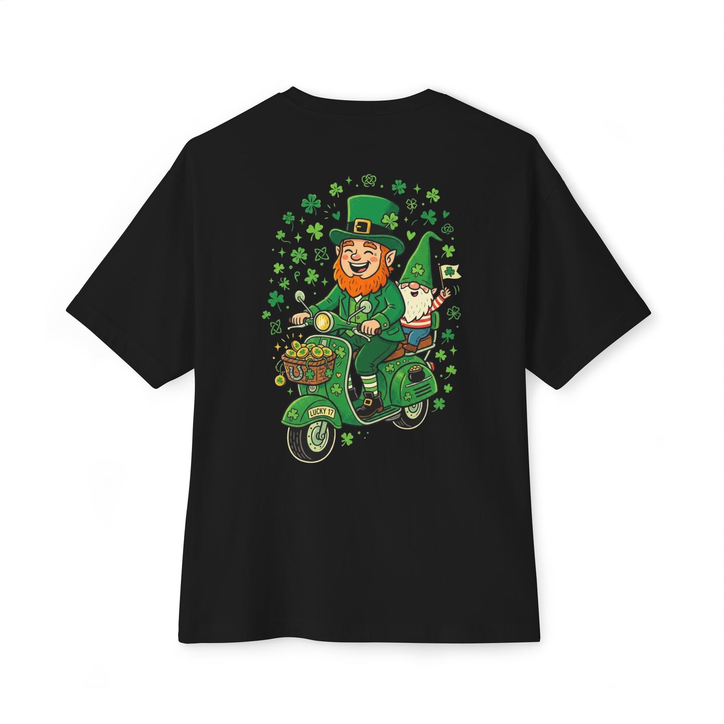 Leprechaun on Vespa Tee | St. Patrick's Day Shamrock Scooter Shirt
