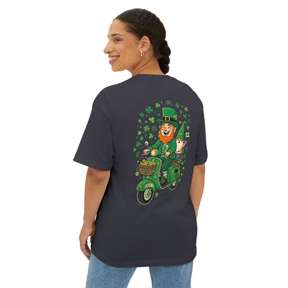 Leprechaun on Vespa Tee | St. Patrick's Day Shamrock Scooter Shirt