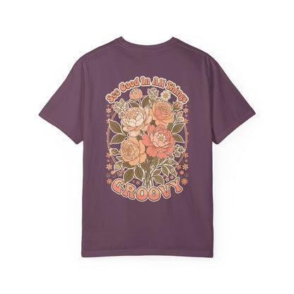 Groovy Floral 'So Good In All Things' T-shirt