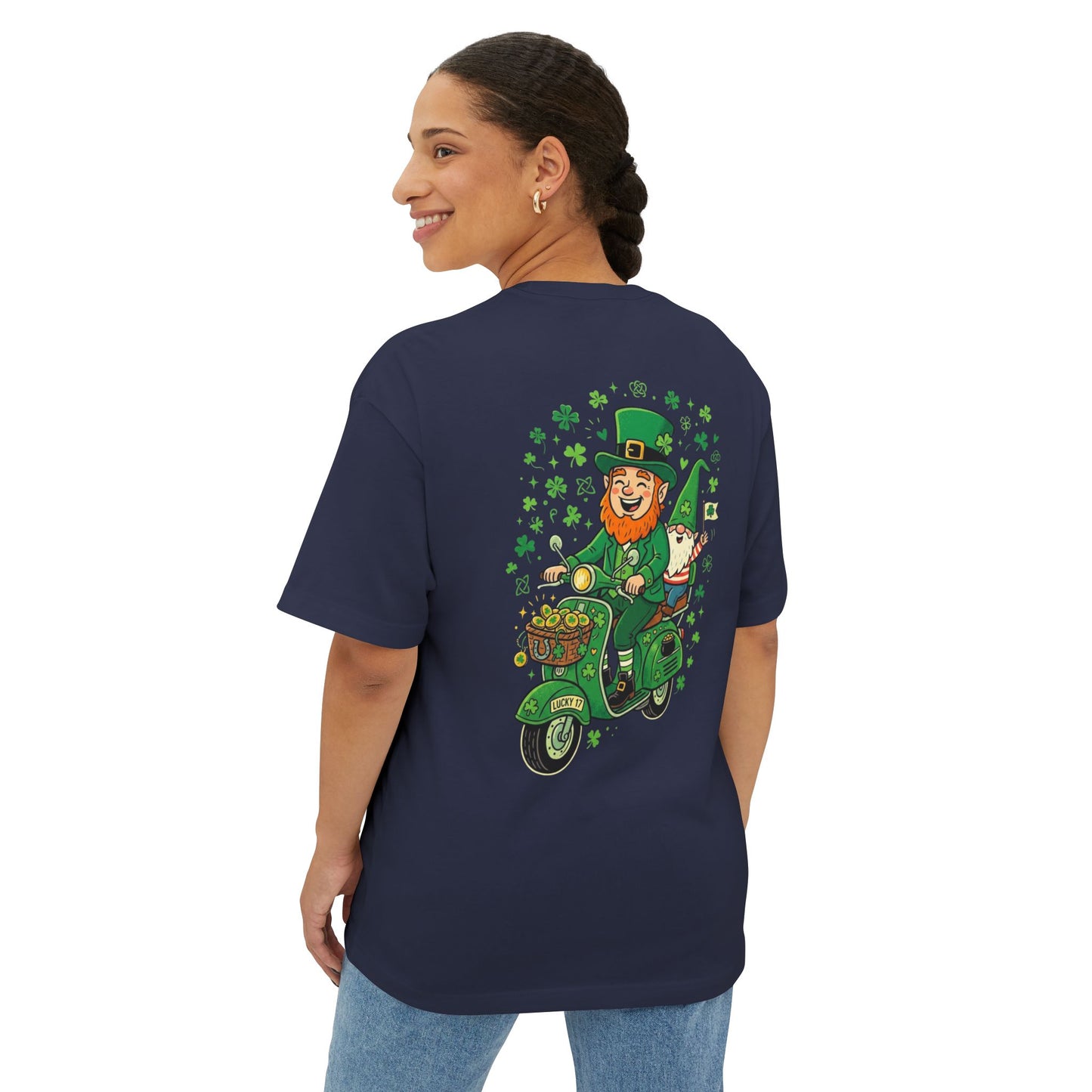 Leprechaun on Vespa Tee | St. Patrick's Day Shamrock Scooter Shirt