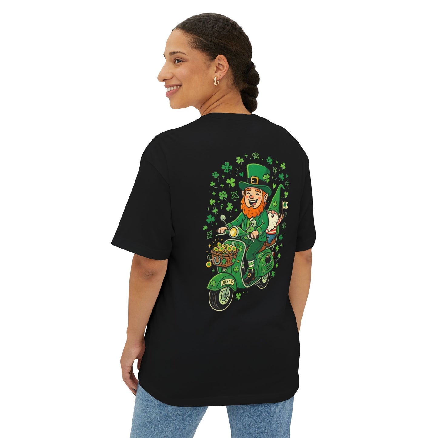Leprechaun on Vespa Tee | St. Patrick's Day Shamrock Scooter Shirt
