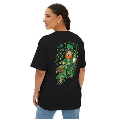 Leprechaun on Vespa Tee | St. Patrick's Day Shamrock Scooter Shirt
