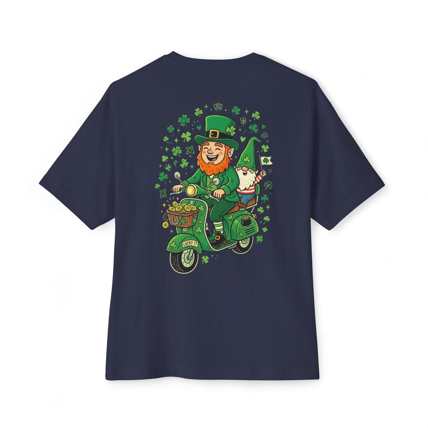 Leprechaun on Vespa Tee | St. Patrick's Day Shamrock Scooter Shirt