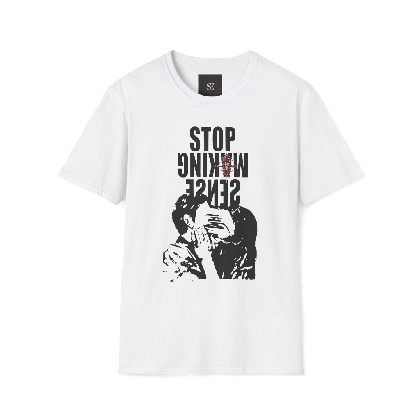 Stop Making Sense T-Shirt | Retro Kiss Silhouette, Band Lyric Tee
